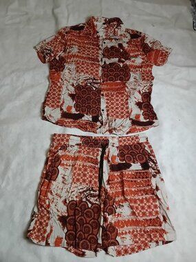 COOFANDY Mens 2 Piece Shirt & Short Set Tropical Short Sleeve Button Down XL